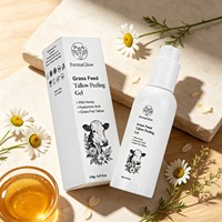 Gel exfoliant bio fermenté aux herbes pour éliminer les peaux mortes, lissant, au miel sauvage, à l'acide hyaluronique et au suif de bétail nourri à l'herbe