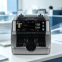 Compteuses de billets à double capteur CIS haute vitesse avec grand écran tactile TFT – Machine de comptage d'argent