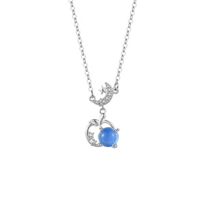 Collar de Plata de Ley S925 con Árbol de Navidad, Planeta y Luna, Joyería Estética de Estilo Fairycore, Regalo para Adolescentes y Mujeres Jóvenes - Product Image 3