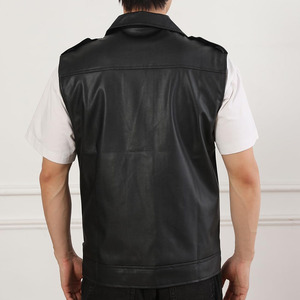 Chaleco de Cuero para Hombre, Estilo Único, Ajuste Cómodo, Moderno y a la Moda, con Opción de Marca Privada, Chaleco de Cuero para Hombre en Venta - Product Image 4