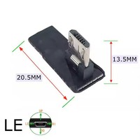 Adaptador de Datos USB Ultra Corto de 90 Grados, Micro USB Hembra a Micro USB Macho, con Ángulos Izquierdo, Derecho, Arriba y Abajo