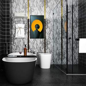 Rollo de papel tapiz de mármol autoadhesivo para cocina, rollo de papel tapiz de tamaño vintage resistente al agua y al aceite - Product Image 4