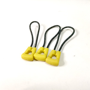 Tiradores de Cremallera de Plástico Amarillo con Cordón Negro para Bolsas, Zapatos, Ropa, Juguetes, Diseño Duradero Sin Bloqueo, Número de Pieza JKSL201228 - Product Image 1