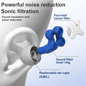 Bouchons d'oreille en silicone étanche pour la réduction <span class=keywords><strong>du</strong></span> <span class=keywords><strong>bruit</strong></span> <span class=keywords><strong>du</strong></span> sommeil et l'isolation sonore Conception pliable pour protéger l'audition - Product Image 4
