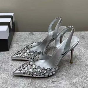 Sandalias Elegantes Big Pointed Toe Fashion <b>Shoes</b> New Heels for Ladies - Product Image 2