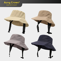 Chapeau de surf en polyester imperméable et coupe-vent, nouvelle mode, de haute qualité, avec sangle de menton réglable, chapeau de soleil pour hommes et femmes, vente en gros
