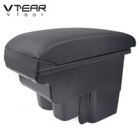 Accoudoir de voiture Vtear en ABS et cuir PU avec chargeur USB, porte-gobelet et boîte de rangement centrale, accessoires intérieurs pour Toyota Hilux 2019-2021