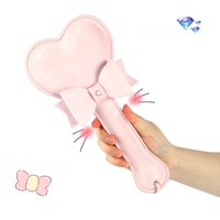 BDSM Spanking SP Female Slave Bow Diamond Hand Clapper Training Tool Punishment Ruler Adult Sex Toy Erotic Leather Racket