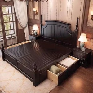 Cadre de lit King Size moderne de luxe en velours gris avec tête de lit capitonnée à volants, meuble de <span class=keywords><strong>chambre</strong></span> à coucher, lit plateforme double ou simple, Royaume-Uni - Product Image 2