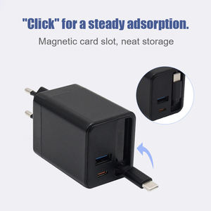 Cargador GaN de 65W con Protocolo Completo de <span class=keywords><strong>Carga</strong></span> Rápida, Puertos Duales A+C con Cable Retráctil para Cabezales de <span class=keywords><strong>Carga</strong></span> Rápida de <span class=keywords><strong>Apple</strong></span> y Huawei - Product Image 4