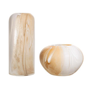 Accesorios de Decoración Jade White, Jarrones de Cristal Transparente de Cilindro Alto y Bola Baja - Product Image 4