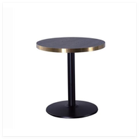 Table à manger moderne en acier inoxydable, pieds en fer, plateau en pierre frittée effet marbre, durable, facile à nettoyer, pour restaurant et café, directement de l'usine