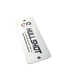 Custom SUS <strong>Nameplate</strong> Metal ID Label Brushed Surface Stainless Steel Name Plate <strong>Maker</strong> - Product Image 2