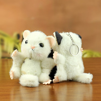 Porte-clés Kawaii en peluche 3D, animal en peluche doux, pendentif écureuil volant pour sac à dos ou voiture, cadeau pour fille