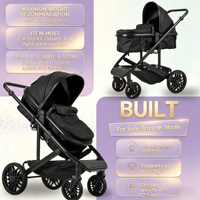 Poussette bébé 3 en 1 chinoise, pliable facilement, avec siège auto, poussette à double sens de déplacement