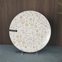 Service de table en porcelaine 24 pièces, style nordique, avec motif floral, impression par tampographie, vente en gros directe usine