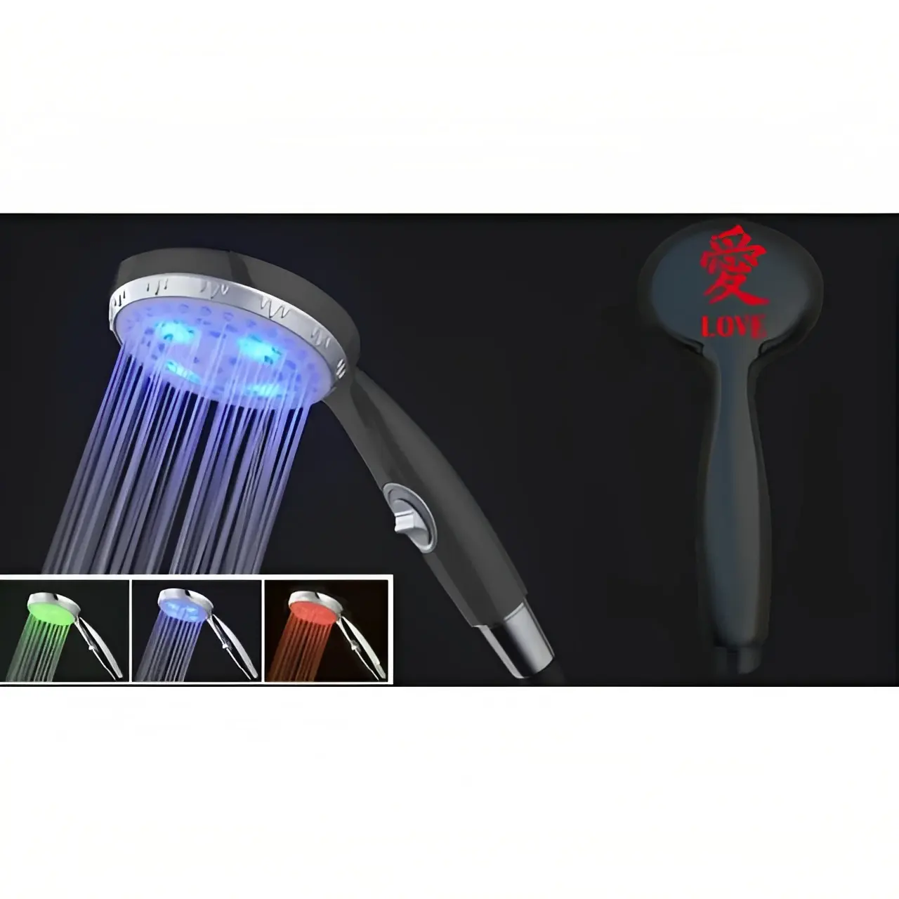 Love Japanese Hand Held Showers High on Demand Water Saving Luxurious Colourful LED for Smart Bathroom Ware Purposes from US Man