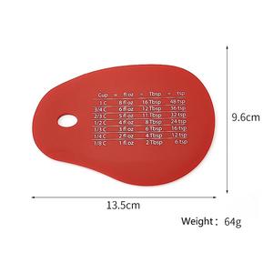 Espátula de silicona para lavar platos, utensilio de limpieza para cocina, espátula de silicona con medición, raspador de masa para hornear - Product Image 4