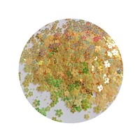 Paillettes irisées en PVC et polyester, confettis en forme de fleurs de prunier pour la décoration de fête, robes de danse, matière plastique