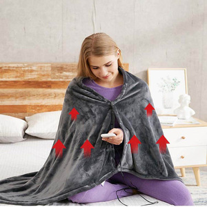 Electric Heated Blanket 150x80 Cm Coral Fleece Fast Heating Winter Warmth Body Warmer Cape For Home Office Use - Product Image 1