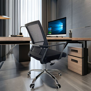 En iyi fiyat resepsiyon basit orta arka personel ofis ziyaretçi toplantı odası için file arkalıklı ofis koltuğu yüksek kalite döner personel sandalyeler - Product Image 1