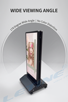 Afficheur numérique LCD portable extérieur à double face de 43 pouces, haute luminosité, classé IP65, Android Smart
