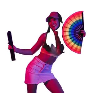 Funda Protectora Plegable de Tela Ecológica para Abanico de Mano Grande de 13 Pulgadas, de Terciopelo Negro Reflectante con Cordón, Ideal para Recuerdos de Boda - Product Image 6