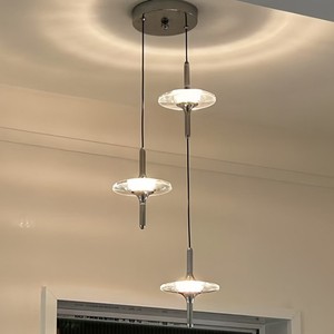 Lámpara colgante de cristal serie Star, LED redondo E27, luz cálida, lámpara de un solo cabezal para entrada, pasillo, dormitorio, iluminación decorativa - Product Image 1