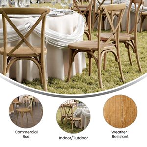 Toon Wood Real Rattan <b>Chair</b> Luxurious French Design <b>Stackable</b> Removable for Home Hotels Weddings Outdoors Parks Banquets - Product Image 5