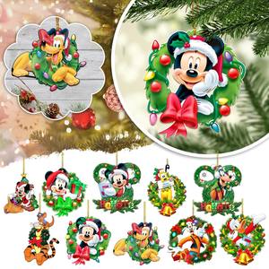 Adornos Colgantes Planos de Acrílico de <span class=keywords><strong>Mickey</strong></span> <span class=keywords><strong>Mouse</strong></span> para Árbol de Navidad, Suministros para Fiestas - Product Image 1