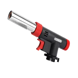 Flame Thrower Blow Torch Butane Gas Torch Cooking Torch With Safety Lock And Adjustable Flame