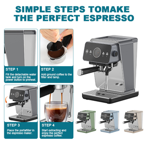 Machine à café domestique OEM ODM Machine à café 110v/220v Machine à café expresso domestique pour une tasse ou deux tasses - Product Image 5