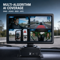 Système de gestion de flotte DVR mobile AI, système de surveillance DMS ADAS BSD par caméra, solution de sécurité pour camions lourds, fourgons et bus, étanche IP69K