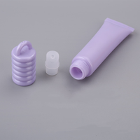 Tube de brillant à lèvres rose et violet de 10g, 15g, 20g avec embout angulaire, tube vide pour huile à lèvres et baume à lèvres, emballage cosmétique pour les lèvres avec capuchon à boucle