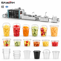Machine automatique de thermoformage plastique pour la fabrication de couvercles de contenants alimentaires en PP, PET, PS pour coupes de fruits frais