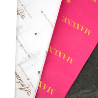 Papel tisú con logotipo de empresa de marca dorada al por mayor de alta calidad, papel de embalaje personalizado, papel de regalo con logotipo impreso