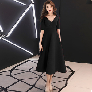 Abito da sera taglie forti abito lungo da ballo rosso abito lungo manica lunga - Product Image 6