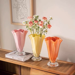 Modern Minimalist Style Light-luxury High-end Floral Glass <b>Vase</b> Petal Design Decorative Flower Container Living - Product Image 4
