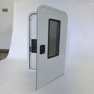 Fournisseur d'usine, porte intérieure en aluminium noir 620x1100mm, deux coins arrondis, pour <span class=keywords><strong>caravane</strong></span>, camping-car, déménagement - Product Image 3