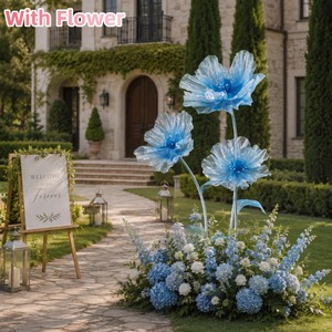 Flores Artificiales de Amapola de Organza Hechas a Mano al por Mayor, Set de Flores Grandes para Decoración de Bodas, Escaparates y Paisajes - Product Image 3