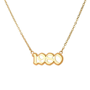 Aangepaste Dubbellaagse Matte Achtergrond Naam Ketting Modieuze Kettingen Sieraden - Product Image 2