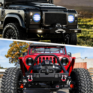 Phares LED ronds de 7 pouces avec anneau <span class=keywords><strong>halo</strong></span> de type X, DRL, clignotant ambre, étanches IP67, lentille de projecteur pour véhicules tout-terrain 4x4 - Product Image 6