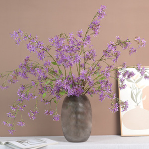 Ramilletes de jazmín artificial Ruilisi, flores de seda de color morado claro para decoración del hogar, arreglos florales para la mesa de la sala de estar - Product Image 1