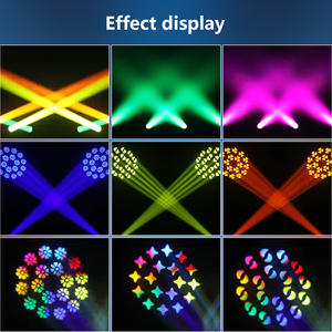 RZ 200W BSW <span class=keywords><strong>LED</strong></span> Ring Strip Spot 18 Prismas giratorios Rainbow 12Gobo 14 Color Effect Luz de haz de cabeza móvil para DJ DISco Party - Product Image 3