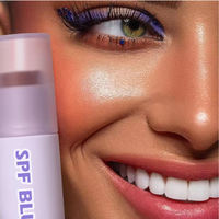 Vente flash - Maquillage pour le visage SPF, contour, blush et teinte à lèvres, maquillage personnalisé, vegan, bâton de crème blush violet, marque privée