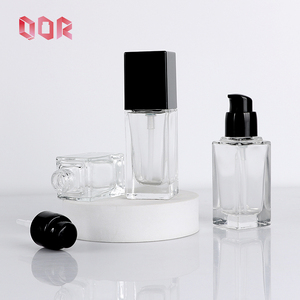 Transparent Emulsion Essence Bottle Customized Cosmetics <b>Container</b> Empty For 20ml 30ml Cosmetics Package with Pressing Pump Cap - Product Image 3