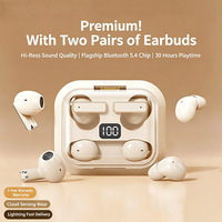 Auriculares Inalámbricos 2 en 1 con Diseño Dual TWS Creativo, Estuche de Carga Digital con Indicador LED, Intraaurales