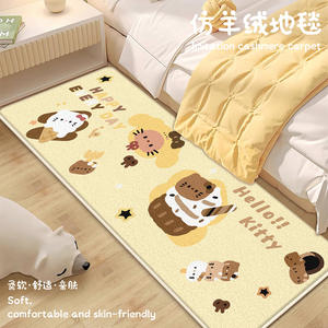 Tapis rectangulaire en fausse fourrure de cachemire Hello Kitty, résistant aux taches, décoration intérieure, chambre à coucher, salon - Product Image 3