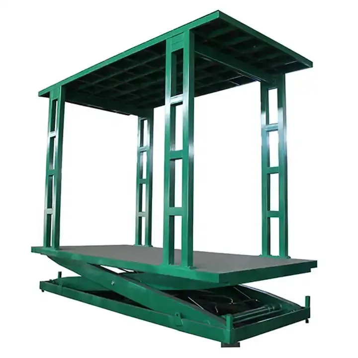 Heavy duty 2 Cars Car Lift For Underground Parking Scissor Lift Car Parking Garage Solution