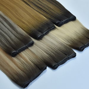 <span class=keywords><strong>Prix</strong></span> de gros d'usine, cheveux vierges à 100%, trame double tirée à la machine, extensions de cheveux humains, fournisseurs - Product Image 1
